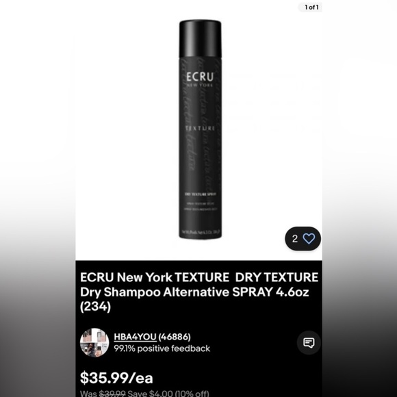 Ecru - Texturizing Dry Shampoo - Full Size | 2 for $25! - Picture 4 of 4